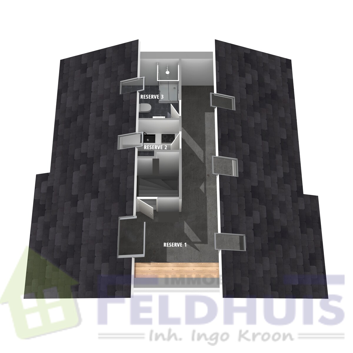 Grundriss Spitzboden Neu